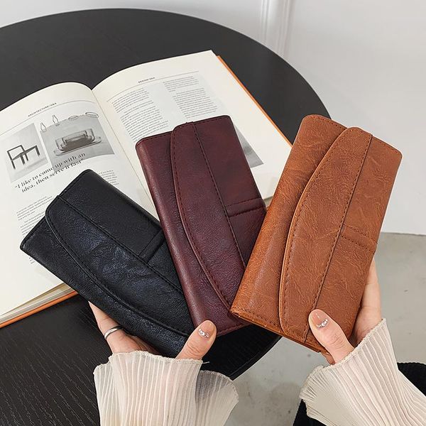 wallets pu leather retro soft men and women long wallet first layer clutch bag business handbag, Red;black
wallets pu leather retro soft men and women long wallet first layer clutch bag business handbag, Red;black