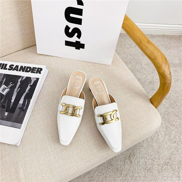 dress shoes mid-heel baotou half slippers women's outer wear 2021 summer thick-heel soft leather sandals, Black
dress shoes mid-heel baotou half slippers women's outer wear 2021 summer thick-heel soft leather sandals, Black