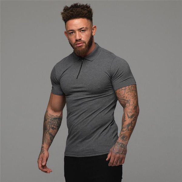 men's polos fashion men solid colors sports shirt summer short-sleeved zipper lapel fitness gym slim bodybuilding camisa homme#g3, White;black
men's polos fashion men solid colors sports shirt summer short-sleeved zipper lapel fitness gym slim bodybuilding camisa homme#g3, White;black