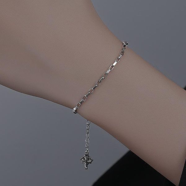 link, chain cross copper bracelet for women 2021 fashion jewelry tide handicraft female korea square letter link, Black
link, chain cross copper bracelet for women 2021 fashion jewelry tide handicraft female korea square letter link, Black