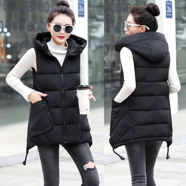 women's vests 2021 autumn winter cotton vest women jacket korean hooded sleeveless coat plus size 3xl slim thick warm ladies waistcoat, Black;white
women's vests 2021 autumn winter cotton vest women jacket korean hooded sleeveless coat plus size 3xl slim thick warm ladies waistcoat, Black;white