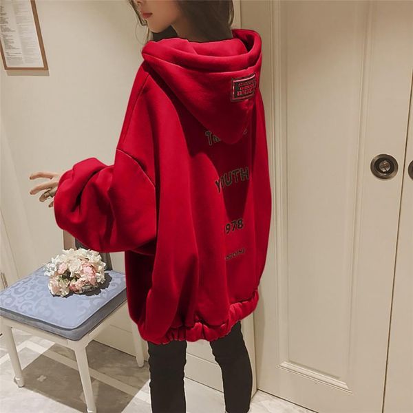 autumn winter hoodies women's loose large size zipper letter print thickening plus sweatshirt female casual coat, Black
autumn winter hoodies women's loose large size zipper letter print thickening plus sweatshirt female casual coat, Black
