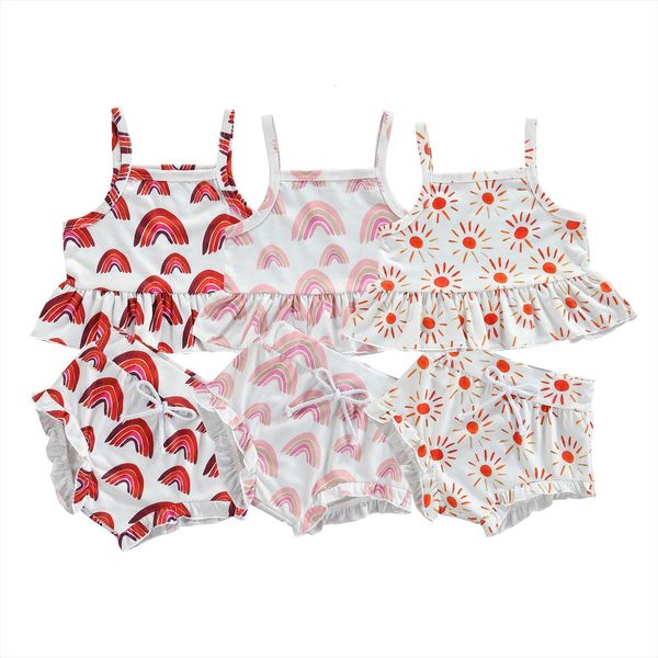 0 4y 2pcs infant baby girls clothes sets floral rainbow printed ruffles sleeveless vest shorts 3 colors, White
0 4y 2pcs infant baby girls clothes sets floral rainbow printed ruffles sleeveless vest shorts 3 colors, White
