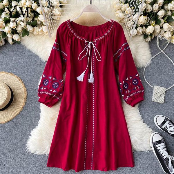 casual dresses yuoomuoo vintage bohemian embroidery women dress loose a-line holiday female long sleeve autumn short vestido, Black;gray
casual dresses yuoomuoo vintage bohemian embroidery women dress loose a-line holiday female long sleeve autumn short vestido, Black;gray