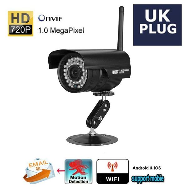 leshp wireless wifi ip camera 720p 1.0 mega pixel waterproof security cctv monitor mobile motion dectection night vision