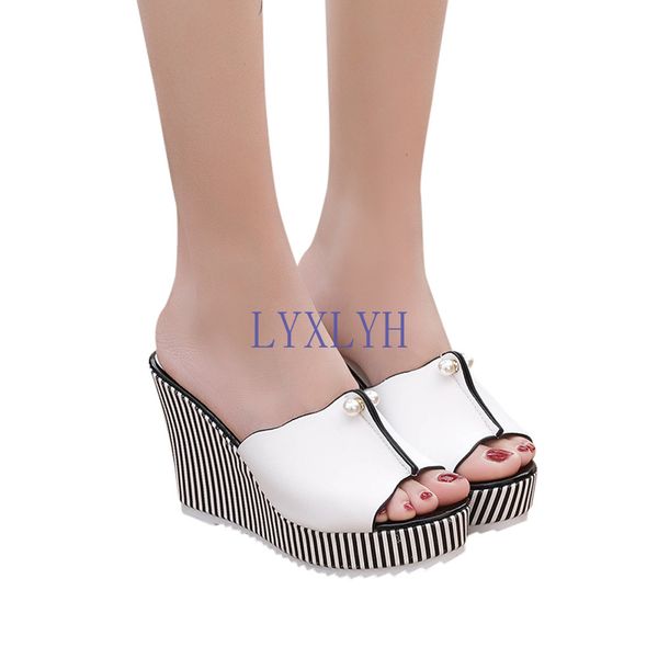 summer wedges sandals high heels beach slippers platform stripe pearl sandals flip flops women shoes sandalias mujer shoesdress shoes, Black
summer wedges sandals high heels beach slippers platform stripe pearl sandals flip flops women shoes sandalias mujer shoesdress shoes, Black
