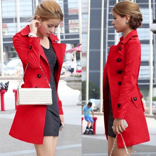 women's trench coats fashion women slim charm double breasted female long turn down collar solid pattern wholesales, Tan;black
women's trench coats fashion women slim charm double breasted female long turn down collar solid pattern wholesales, Tan;black