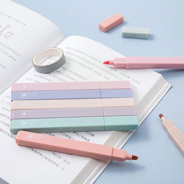 highlighters 6pcs/set soft tip highlighter light color kawaii marker diy pen journal fluorescent po stationery student f0f0, Black;red
highlighters 6pcs/set soft tip highlighter light color kawaii marker diy pen journal fluorescent po stationery student f0f0, Black;red