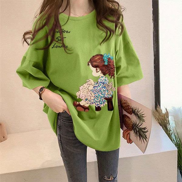 women's t-shirt plus size aesthetic midi summer korean fashion clothes short sleeve t shirt loose casual graphic pulovers, White
women's t-shirt plus size aesthetic midi summer korean fashion clothes short sleeve t shirt loose casual graphic pulovers, White