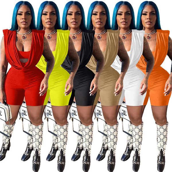 wholesale summer tracksuits women matching set solid sleeveless v neck t shirt+shorts two piece set outfits hollow out short pants 7171, Gray
wholesale summer tracksuits women matching set solid sleeveless v neck t shirt+shorts two piece set outfits hollow out short pants 7171, Gray