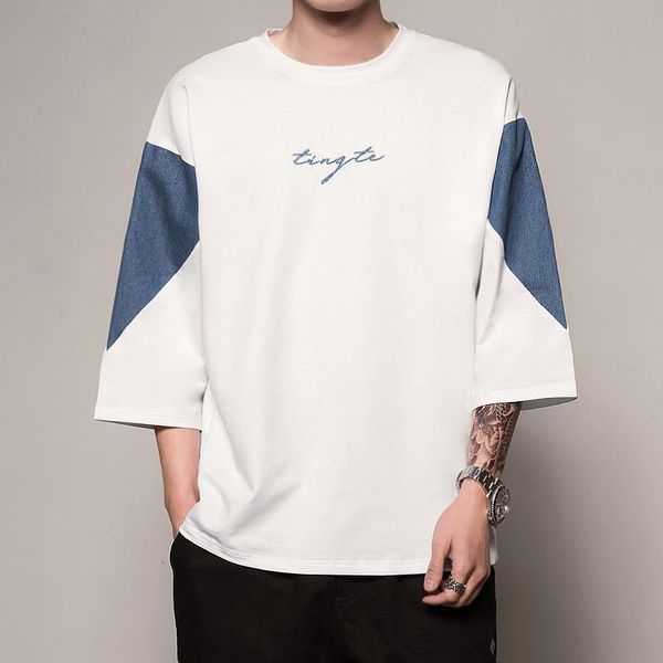 men's t-shirts summer t-shirt men oversized cotton half sleeve tees man color blocking black white casual t shirt male 5xl, White;black
men's t-shirts summer t-shirt men oversized cotton half sleeve tees man color blocking black white casual t shirt male 5xl, White;black