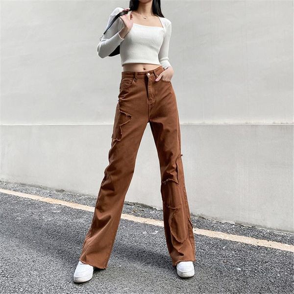 women's jeans women xfull length simple brown all-match ladies trousers korean high waist pockets baggy casual #t3g, Blue
women's jeans women xfull length simple brown all-match ladies trousers korean high waist pockets baggy casual #t3g, Blue