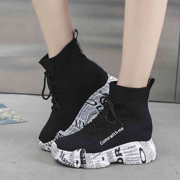 dress shoes vrouwen sok sneakers hoge comfortabele lace-up casual schoenen verhooging mode mesh dames schoeisel b7e5, Black
dress shoes vrouwen sok sneakers hoge comfortabele lace-up casual schoenen verhooging mode mesh dames schoeisel b7e5, Black