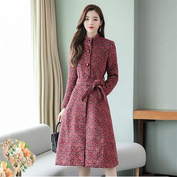 women's wool & blends korean tweed coat 2021 autumn and winter jacket for women long slim outwear plus size elegant overcoat belt, Black
women's wool & blends korean tweed coat 2021 autumn and winter jacket for women long slim outwear plus size elegant overcoat belt, Black