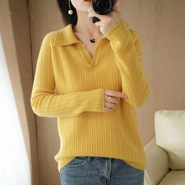 women's sweaters casual wool sweater 2021 pure, female with polo and cashmere collar, plus size, winter 100%, White;black
women's sweaters casual wool sweater 2021 pure, female with polo and cashmere collar, plus size, winter 100%, White;black