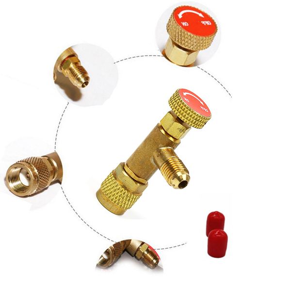 new refrigeration charging air conditioning adapter for r22/r410a/r407c 1/4 safety valve hose adaptor
new refrigeration charging air conditioning adapter for r22/r410a/r407c 1/4 safety valve hose adaptor