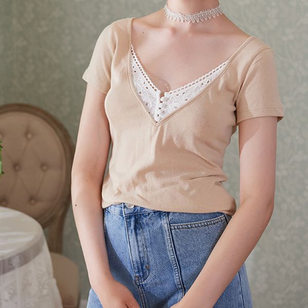 2021 new vero mulheres com decote em v camisa das senhoras de manga curta dois lados usar bordado rendas oco para fora t simples w8gr, White
2021 new vero mulheres com decote em v camisa das senhoras de manga curta dois lados usar bordado rendas oco para fora t simples w8gr, White