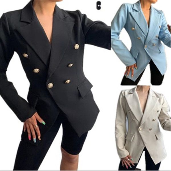 womens suits blazers solid casual multi buttons lapel coats autumn loose suit office lady outerwear elegant slim long sleeve coat, White;black
womens suits blazers solid casual multi buttons lapel coats autumn loose suit office lady outerwear elegant slim long sleeve coat, White;black