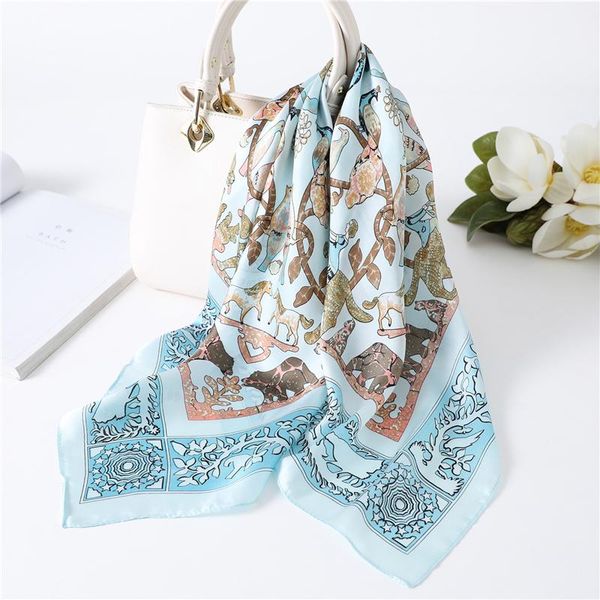 scarves chain print silk scarf women head for ladies suqare neck foulard shawl lady wrap hair kerchief, Blue;gray
scarves chain print silk scarf women head for ladies suqare neck foulard shawl lady wrap hair kerchief, Blue;gray