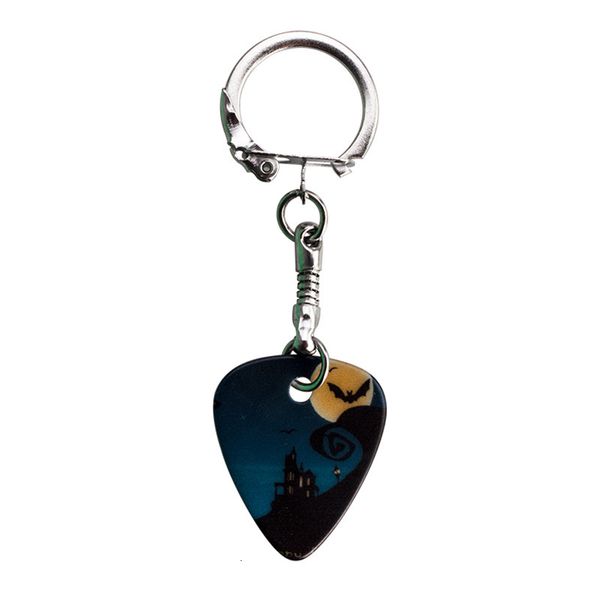fine key chain pick halloween pattern celluloid pendant guitar wholesale customization, Silver
fine key chain pick halloween pattern celluloid pendant guitar wholesale customization, Silver