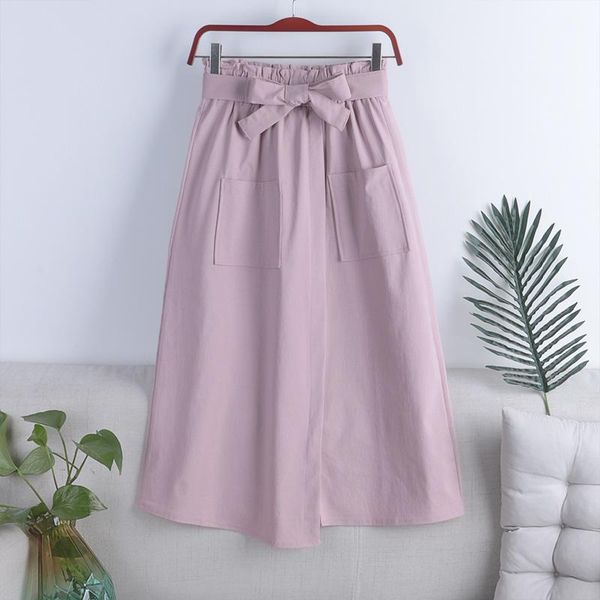 solid woman skirts jupe femme 2021 new spring high waist a-line lace up belt bowtie skirt for women mid-calf ropa mujer, Black
solid woman skirts jupe femme 2021 new spring high waist a-line lace up belt bowtie skirt for women mid-calf ropa mujer, Black