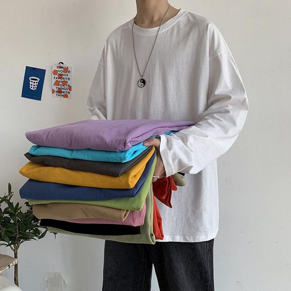 men's t-shirts 2021 spring solid color long-sleeved t-shirt casual plus size clothing bottoming shirt multicolor round neck top, White;black
men's t-shirts 2021 spring solid color long-sleeved t-shirt casual plus size clothing bottoming shirt multicolor round neck top, White;black