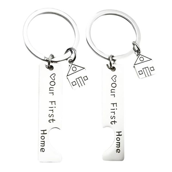 keychains 2pcs stainless steel our first home key ring pendants housewarming, Silver
keychains 2pcs stainless steel our first home key ring pendants housewarming, Silver