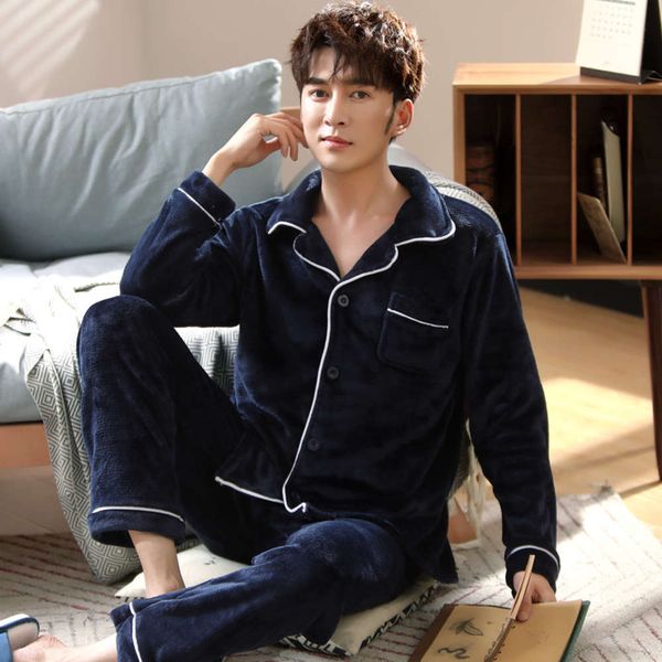coral velvet pajamas long sleeve winter men's flannel autumn housewear suit large, Black;brown
coral velvet pajamas long sleeve winter men's flannel autumn housewear suit large, Black;brown