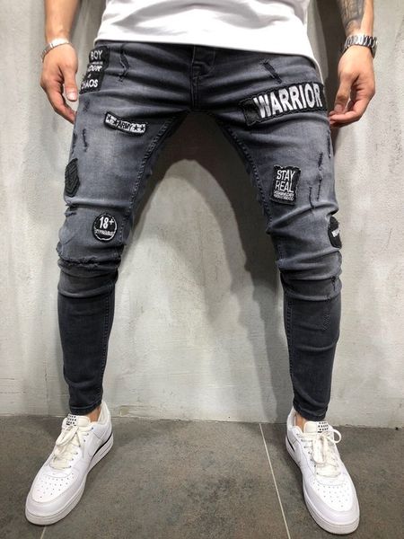new fashion men hiphop men's jeans, Black