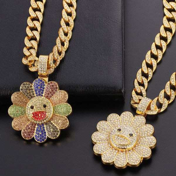 chains 2021 trend rotatable sunflower necklace charm bling crystal baguette rapper cuban link chain iced out pendant women men choker, Silver
chains 2021 trend rotatable sunflower necklace charm bling crystal baguette rapper cuban link chain iced out pendant women men choker, Silver