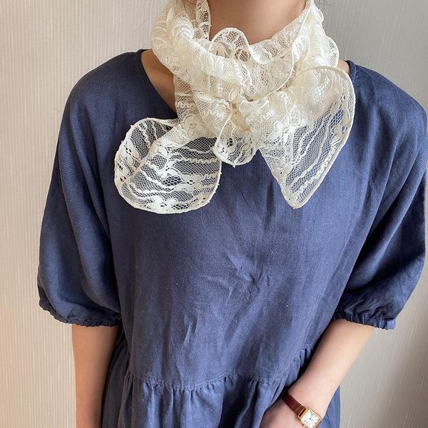 scarves korean version of pure color lace silk scarf summer thin embroidered temperament tying hair band ladies warm neckerchief, Blue;gray
scarves korean version of pure color lace silk scarf summer thin embroidered temperament tying hair band ladies warm neckerchief, Blue;gray