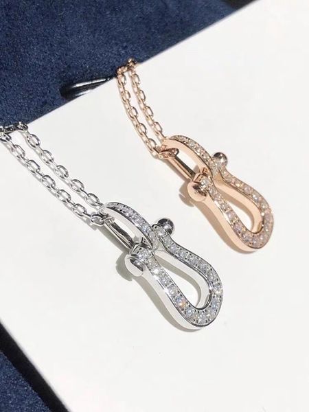 f family 925 sterling silver buckle necklace diamond studded sweater 18k gold plated small horseshoe pendant clavicle chain
f family 925 sterling silver buckle necklace diamond studded sweater 18k gold plated small horseshoe pendant clavicle chain
