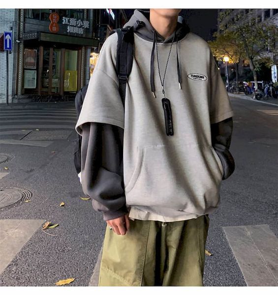 women's couple fall/fake winter two-piece hoodie pullover korean loose-style student upper velvet thick jacket ttcd, Black
women's couple fall/fake winter two-piece hoodie pullover korean loose-style student upper velvet thick jacket ttcd, Black
