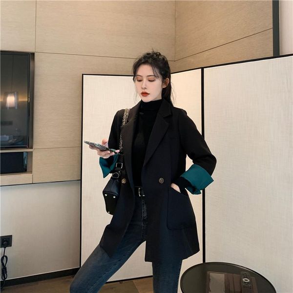 women's jackets women spring coat korean retro casual slim notchedfemale autumn loose thin long sleeve mid-length jacket high street, Black;brown
women's jackets women spring coat korean retro casual slim notchedfemale autumn loose thin long sleeve mid-length jacket high street, Black;brown