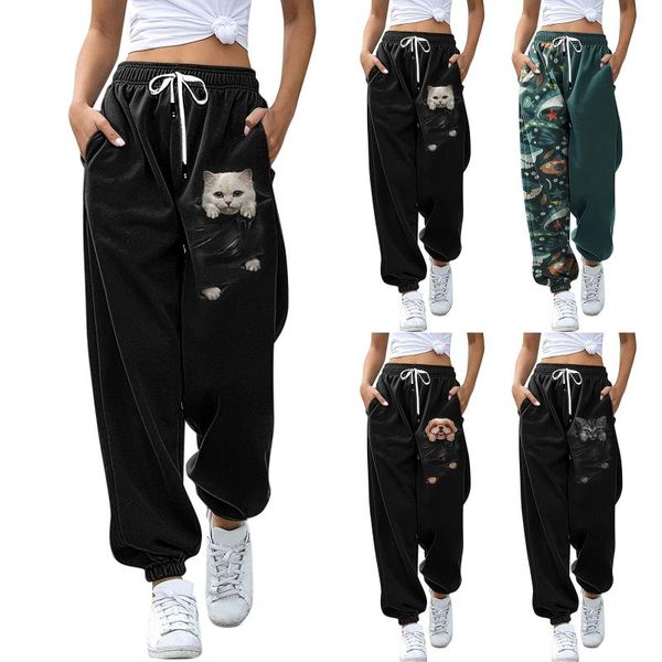 women's pants & capris animal print bottom sweatpants pockets high waist sporty gym athletic fit jogger lounge trousers, Black;white
women's pants & capris animal print bottom sweatpants pockets high waist sporty gym athletic fit jogger lounge trousers, Black;white