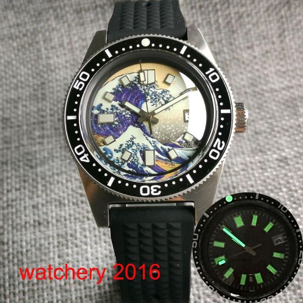 wristwatches 41mm tandorio domed sapphire glass luminous waterproof nh35a pt5000 automatic movement 300m diving men's watch rubber stra, Slivery;brown
wristwatches 41mm tandorio domed sapphire glass luminous waterproof nh35a pt5000 automatic movement 300m diving men's watch rubber stra, Slivery;brown