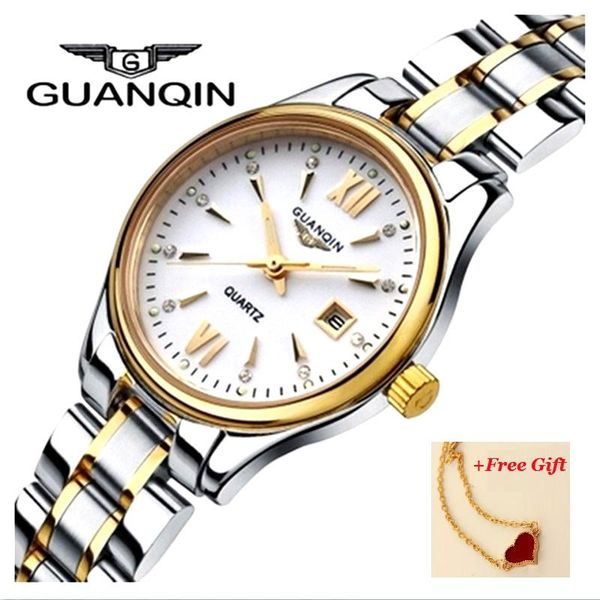 wristwatches guanqin women watches ladies quartz gold waterproof dress women's steel clock montre femme, Slivery;brown
wristwatches guanqin women watches ladies quartz gold waterproof dress women's steel clock montre femme, Slivery;brown