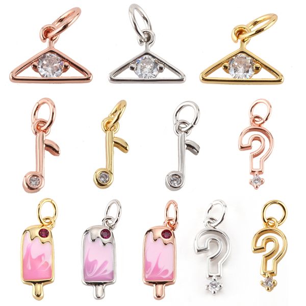 charm charms for jewelry making supplies gold musical note mark diy earring necklace metal copper mosaic cz zircon accessories, Bronze;silver 
charm charms for jewelry making supplies gold musical note mark diy earring necklace metal copper mosaic cz zircon accessories, Bronze;silver