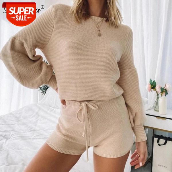 dulzura knitted women 2 piece set lantern sleeve sweater shorts casual 2020 autumn winter lounge wear home solid outfit fashion #7r6v, White
dulzura knitted women 2 piece set lantern sleeve sweater shorts casual 2020 autumn winter lounge wear home solid outfit fashion #7r6v, White