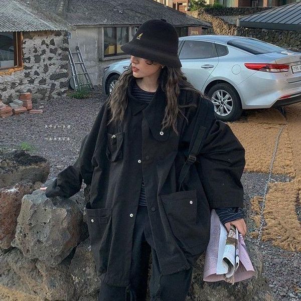 men's jackets 2021 solid color tooling jacket women bf loose fashion brand casual girls coat spring versatile trend top, Black;brown
men's jackets 2021 solid color tooling jacket women bf loose fashion brand casual girls coat spring versatile trend top, Black;brown