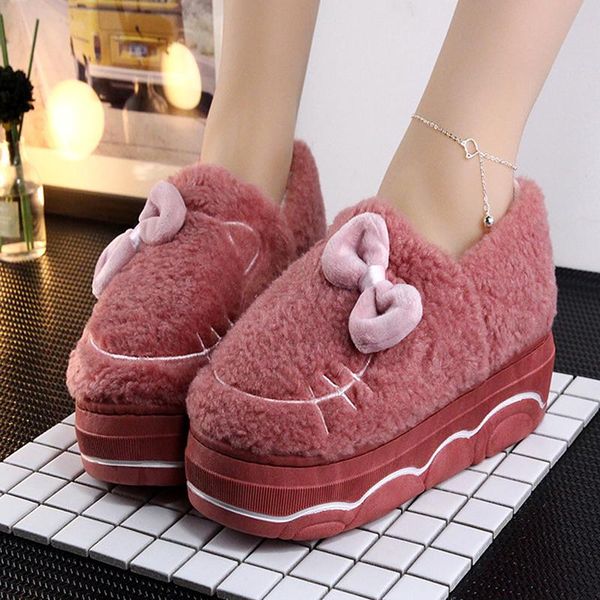 slippers novelties for women 2021 keep warm home female plush platform waterproof cute bow-knot, Black
slippers novelties for women 2021 keep warm home female plush platform waterproof cute bow-knot, Black