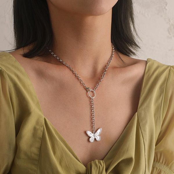 chains silver color punk butterfly pendant chain choker necklace for women men fashion jewelry gifts trend
chains silver color punk butterfly pendant chain choker necklace for women men fashion jewelry gifts trend