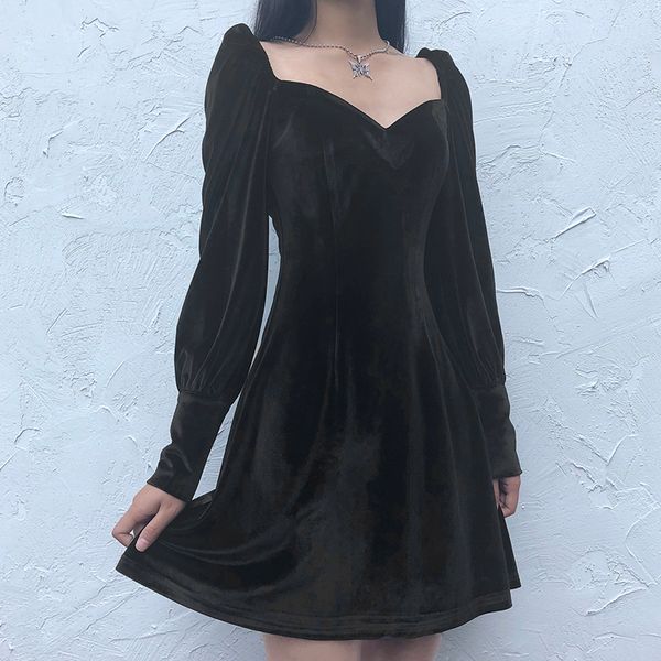 gothic skinny long sleeve mini dress for women 2021 spring party clubwear velvet dresses harajuku elegant sukienki, Black;gray
gothic skinny long sleeve mini dress for women 2021 spring party clubwear velvet dresses harajuku elegant sukienki, Black;gray