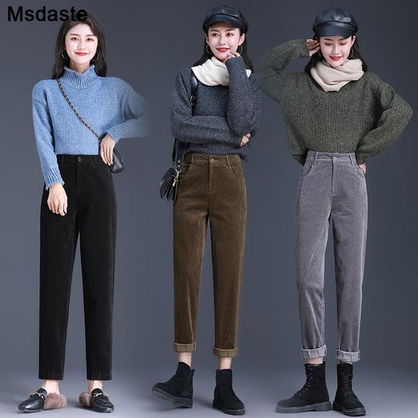 women's pants & capris harem women corduroy pantalones de mujer lady ankle-length trousers elastic waist high casual loose woman, Black;white
women's pants & capris harem women corduroy pantalones de mujer lady ankle-length trousers elastic waist high casual loose woman, Black;white
