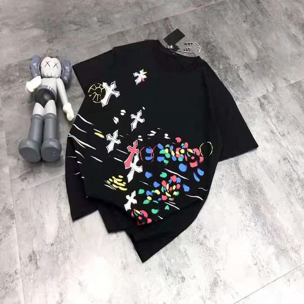 crosin graffiti cross print short sleeve t-shirt 2021 summer new trend foreign style leisure loose men's and w, White
crosin graffiti cross print short sleeve t-shirt 2021 summer new trend foreign style leisure loose men's and w, White