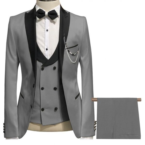men's suits & blazers suit suit, double button jacket and trousers, two-color sewing, jacket, 3 pieces., White;black
men's suits & blazers suit suit, double button jacket and trousers, two-color sewing, jacket, 3 pieces., White;black