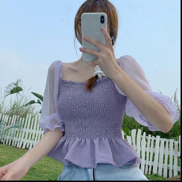 korean fashion clothing sweet girls summer white purple blouse short sleeves blusas femininas elegante drop shipping
korean fashion clothing sweet girls summer white purple blouse short sleeves blusas femininas elegante drop shipping