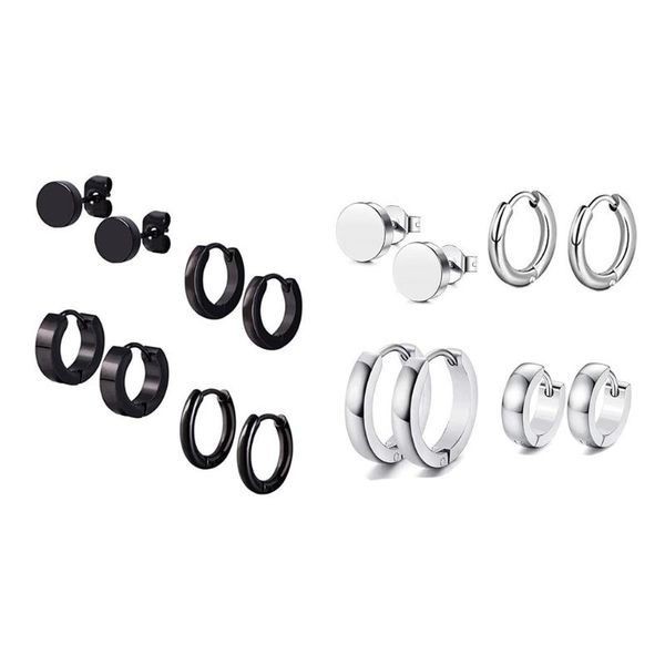 stud 4 pairs/set stainless steel punk earrings hip hop rock gothic ear studs women men jewelry gifts, Golden;silver
stud 4 pairs/set stainless steel punk earrings hip hop rock gothic ear studs women men jewelry gifts, Golden;silver