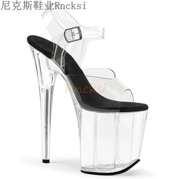 sandals rncksi steel tube dancing women quality ultra-high heel 20cm transparent crystal lady shoes model catwalk large yard, Black
sandals rncksi steel tube dancing women quality ultra-high heel 20cm transparent crystal lady shoes model catwalk large yard, Black