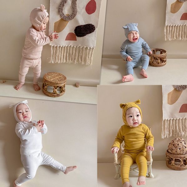 2021 new newborn clothes sets spring solid color baby boy girls suit bear ear home infant three-piece casual base pajamas outfits wbos, White
2021 new newborn clothes sets spring solid color baby boy girls suit bear ear home infant three-piece casual base pajamas outfits wbos, White